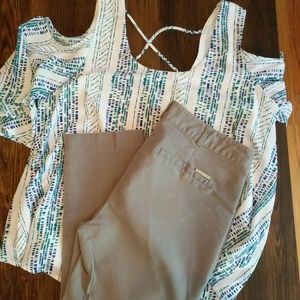 Michael Kors Capris Pants Slack Gray Size 6